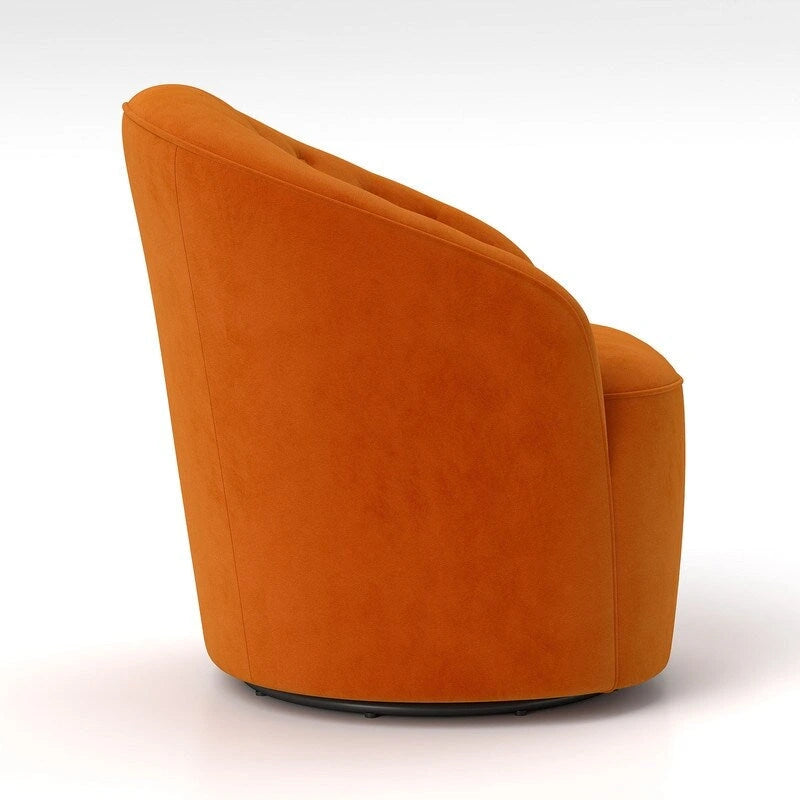 SEYNAR Fauteuil club pivotant à 360 degrés en velours moderne avec dossier capitonné - Lot de 2