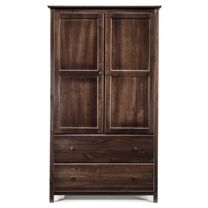 Armoire 2 portes en bois massif - 41x72x22
