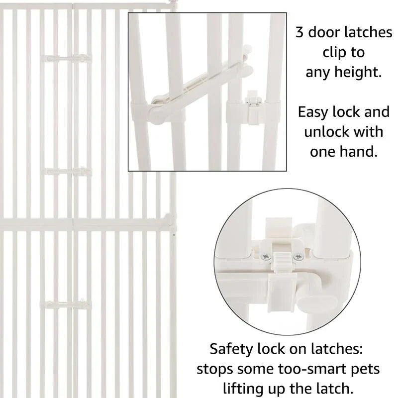 unipaws Barrière Extra Haute pour Chat 188 cm avec Portes et Serrures