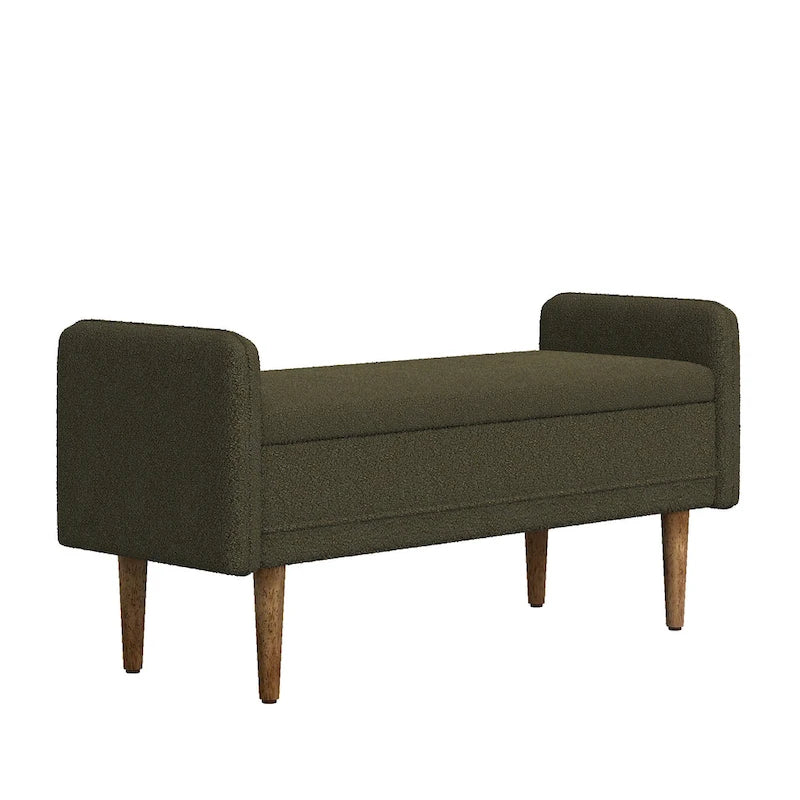 Pouffe de rangement en tissu de lin, avec espace de rangement, adapté aux appartements, salons et chambres à coucher