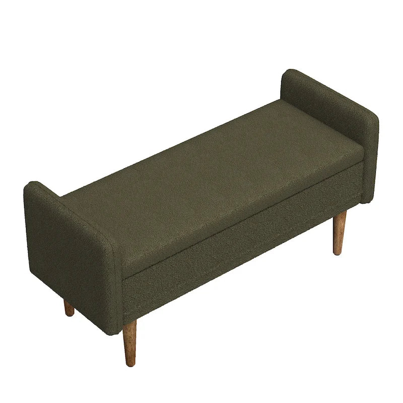 Pouffe de rangement en tissu de lin, avec espace de rangement, adapté aux appartements, salons et chambres à coucher
