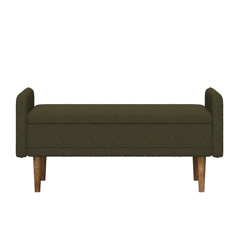 Pouffe de rangement en tissu de lin, avec espace de rangement, adapté aux appartements, salons et chambres à coucher