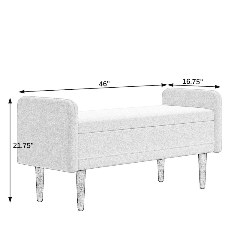 Pouffe de rangement en tissu de lin, avec espace de rangement, adapté aux appartements, salons et chambres à coucher
