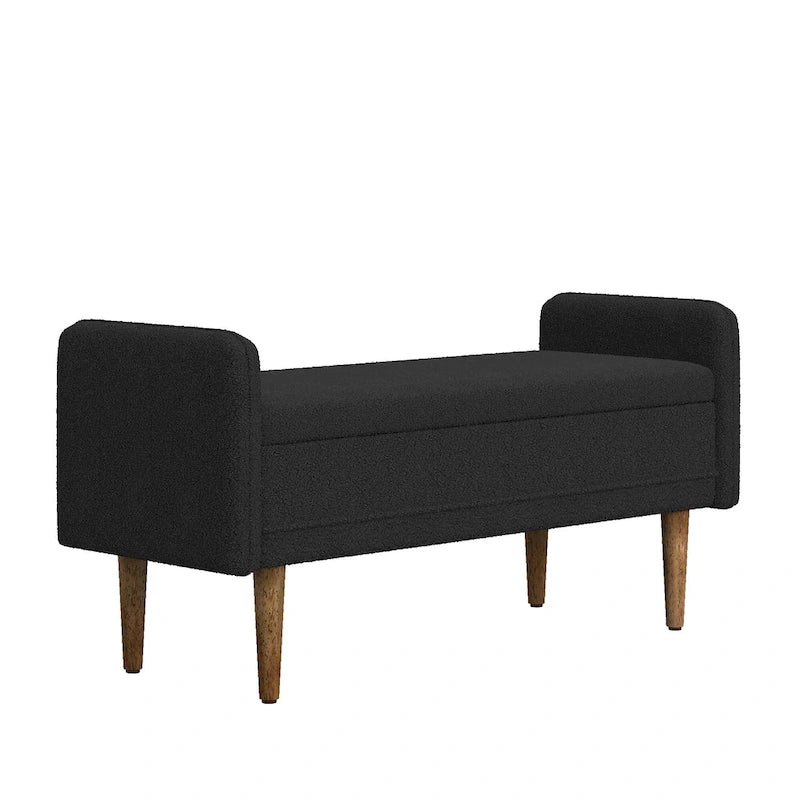 Pouffe de rangement en tissu de lin, avec espace de rangement, adapté aux appartements, salons et chambres à coucher