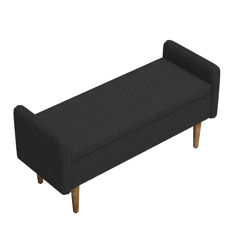 Pouffe de rangement en tissu de lin, avec espace de rangement, adapté aux appartements, salons et chambres à coucher