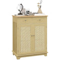 Meuble de rangement de cuisine moderne, meuble de bar à café avec 2 tiroirs, portes et étagère réglable
