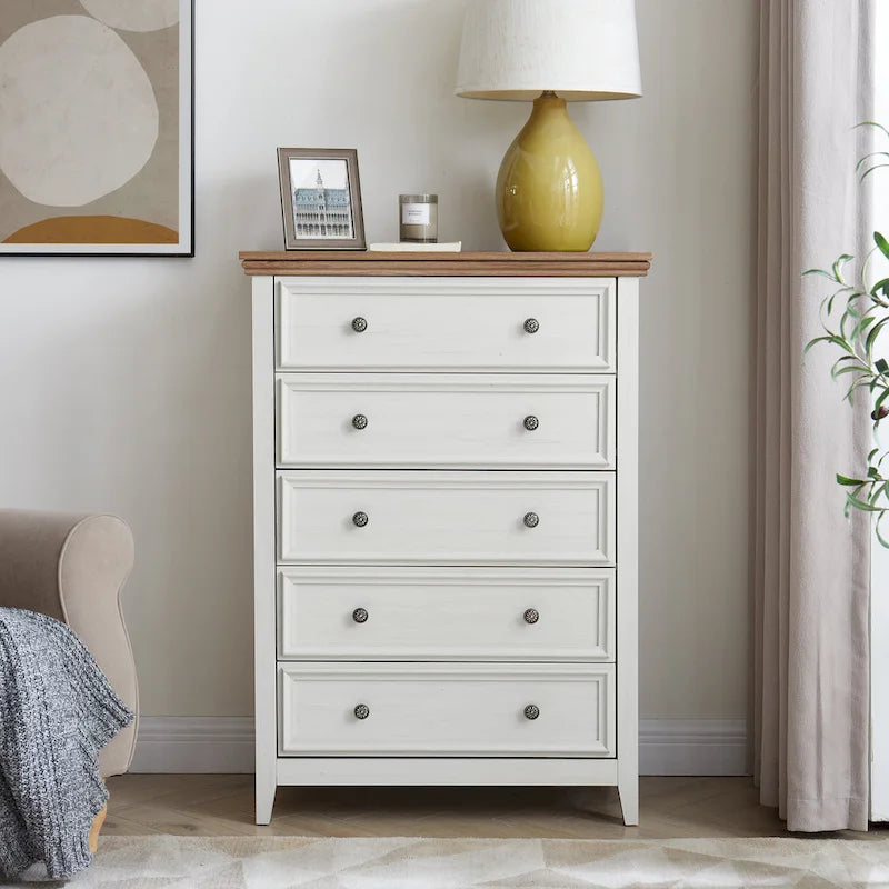 Modern 5 Drawers Dresser 5 Drawers Cabinet,Chest of Drawers Closet Organizers and Storage Clothes Storage Drawers Cabinet