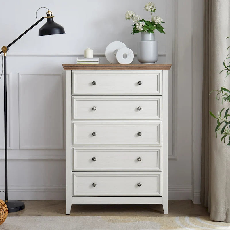 Commode moderne à 5 tiroirs, armoire à 5 tiroirs, commode de rangement pour vêtements, organisateurs de placard