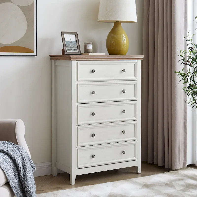 Commode moderne à 5 tiroirs, armoire à 5 tiroirs, commode de rangement pour vêtements, organisateurs de placard