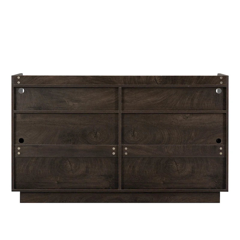 Vaisselier, buffet de rangement, console de service, armoire de rangement solide, panneaux de porte façonnés, poignée en métal