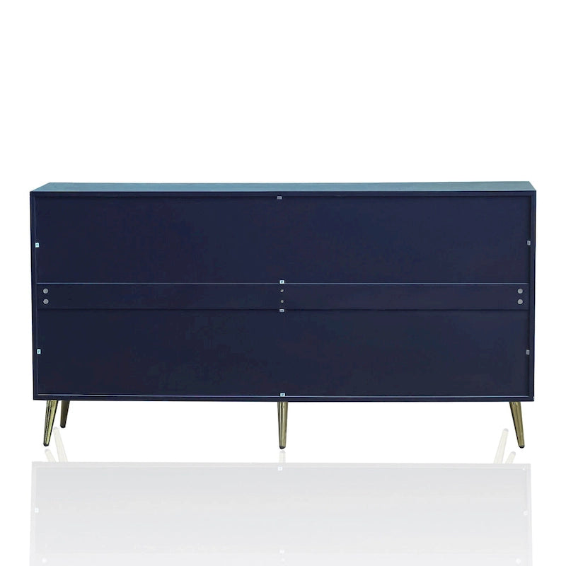 Meuble Buffet Armoire en Bois Laqué Moderne à 4 Portes pour Salon, Entrée, Couloir, Bureau