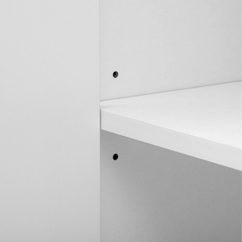 Buffet innovant avec 2 portes, 3 tiroirs et plateau coulissant réglable pour une utilisation flexible, idéal pour l'entrée et le salon