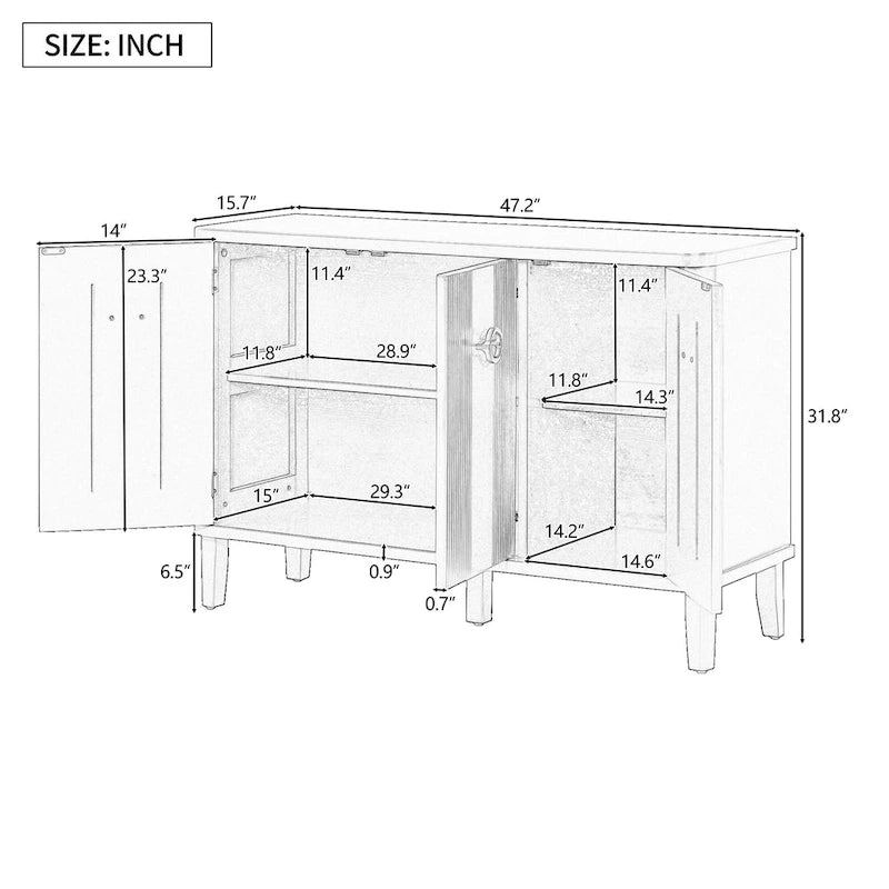 Armoire en placage de frêne de Mandchourie massif