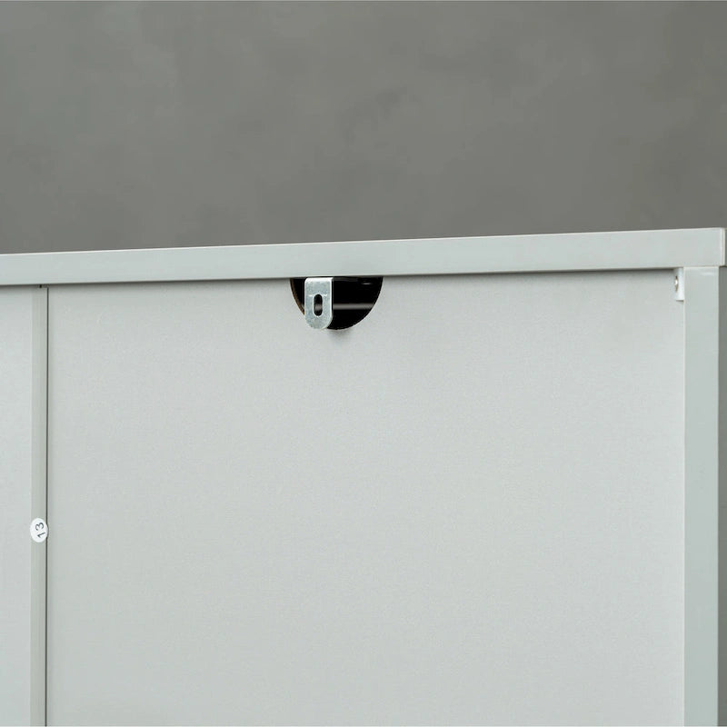Buffet/Crédence, Armoire d'Appoint Moderne à 4 Portes, Meuble d'Entrée avec Rangement pour Salon, Salle à Manger, Gris