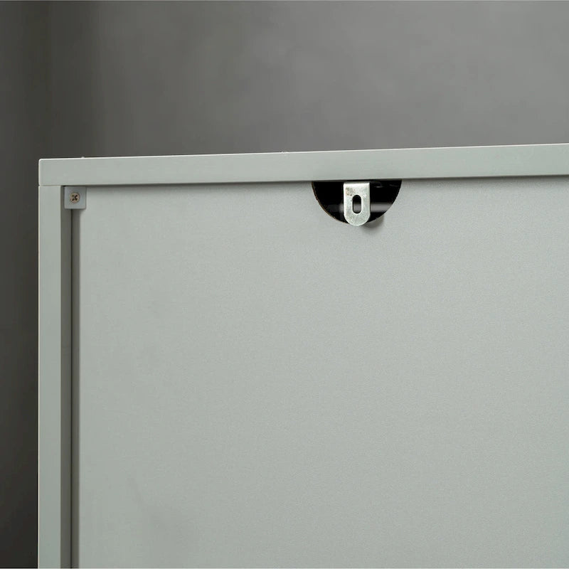 Buffet/Crédence, Armoire d'Appoint Moderne à 4 Portes, Meuble d'Entrée avec Rangement pour Salon, Salle à Manger, Gris