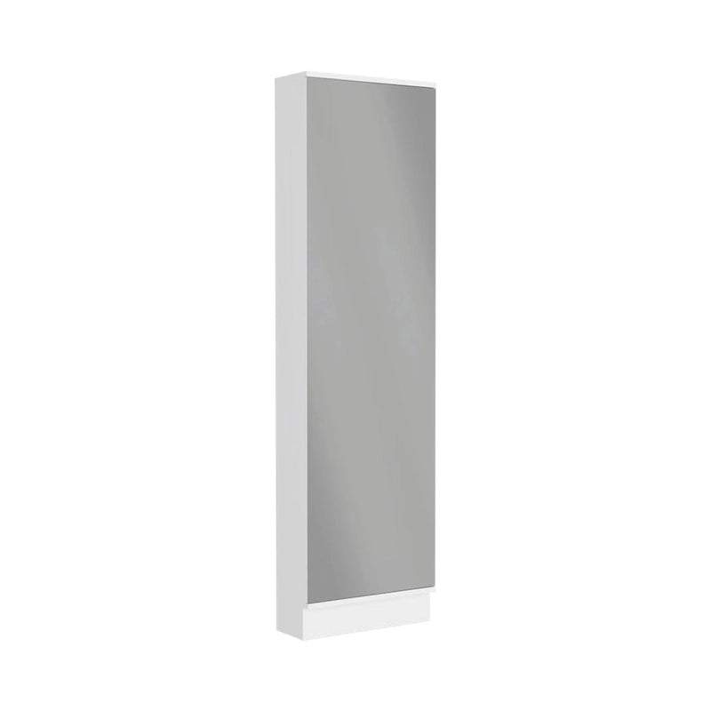 Meuble à chaussures Chimg, miroir, cinq étagères intérieures, armoire à porte unique