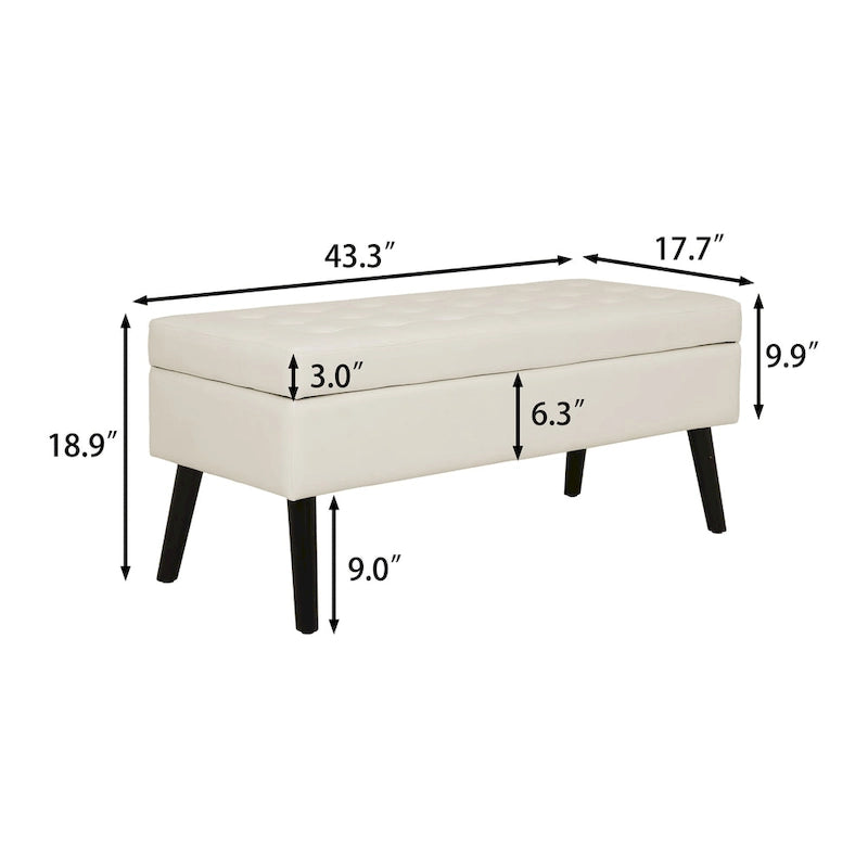 Banc de rangement avec banc de rangement