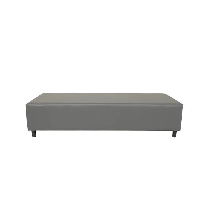 Banc HomeRoots 72 en cuir véritable gris et noir – 72