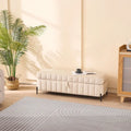 Banc de rangement en velours doux de 49,21 de large pour le salon, l'entrée et la chambre