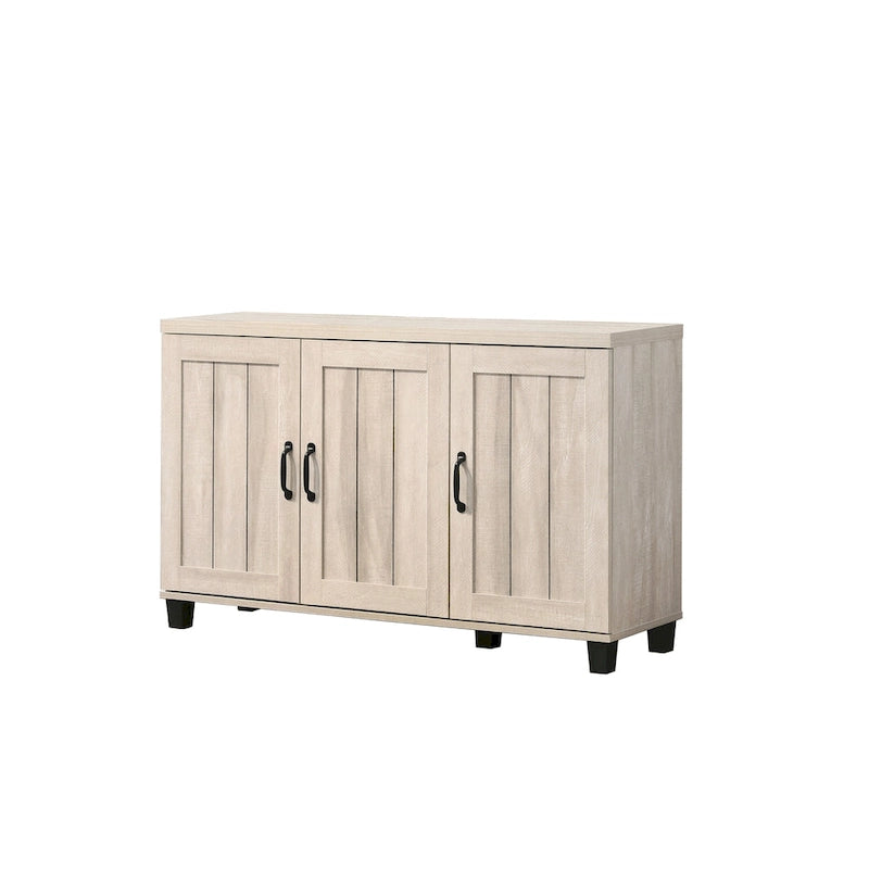 Meuble à chaussures 3 portes Corby 45, finition chêne gris poussiéreux