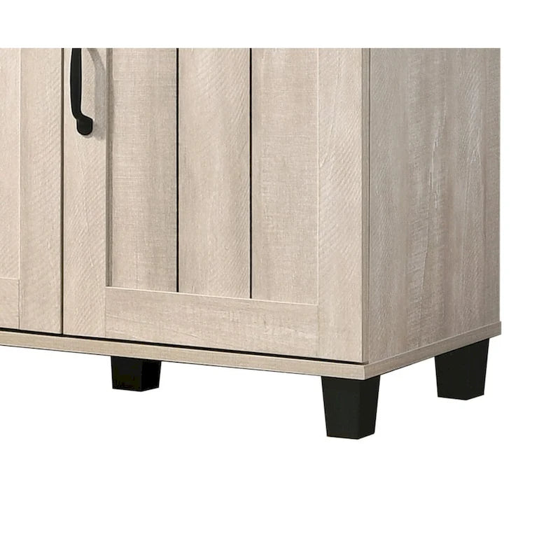 Meuble à chaussures 3 portes Corby 45, finition chêne gris poussiéreux
