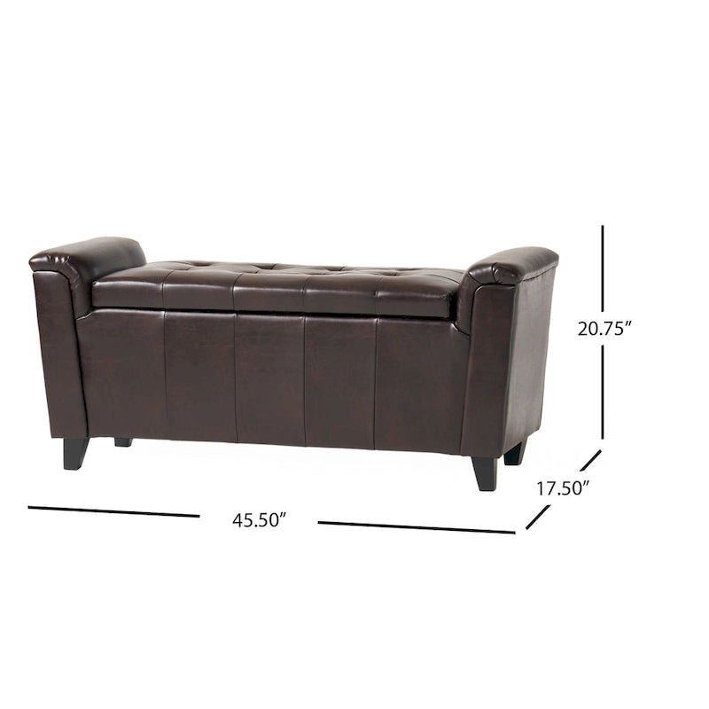 Banc de rangement armé Alden