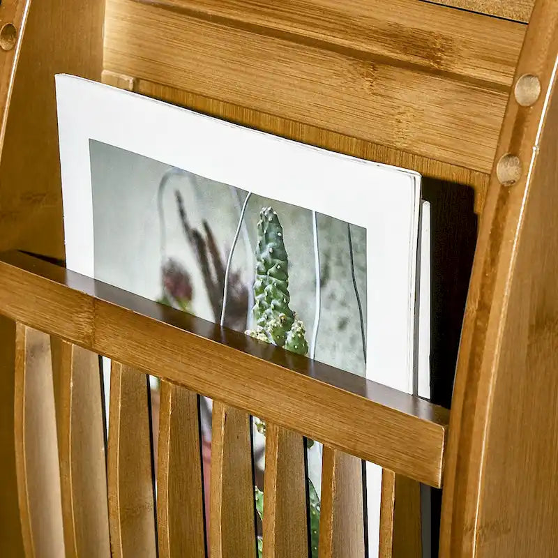 Banc à chaussures avec armoires de rangement, banc d'entrée en bambou avec coussin d'assise, 3 portes