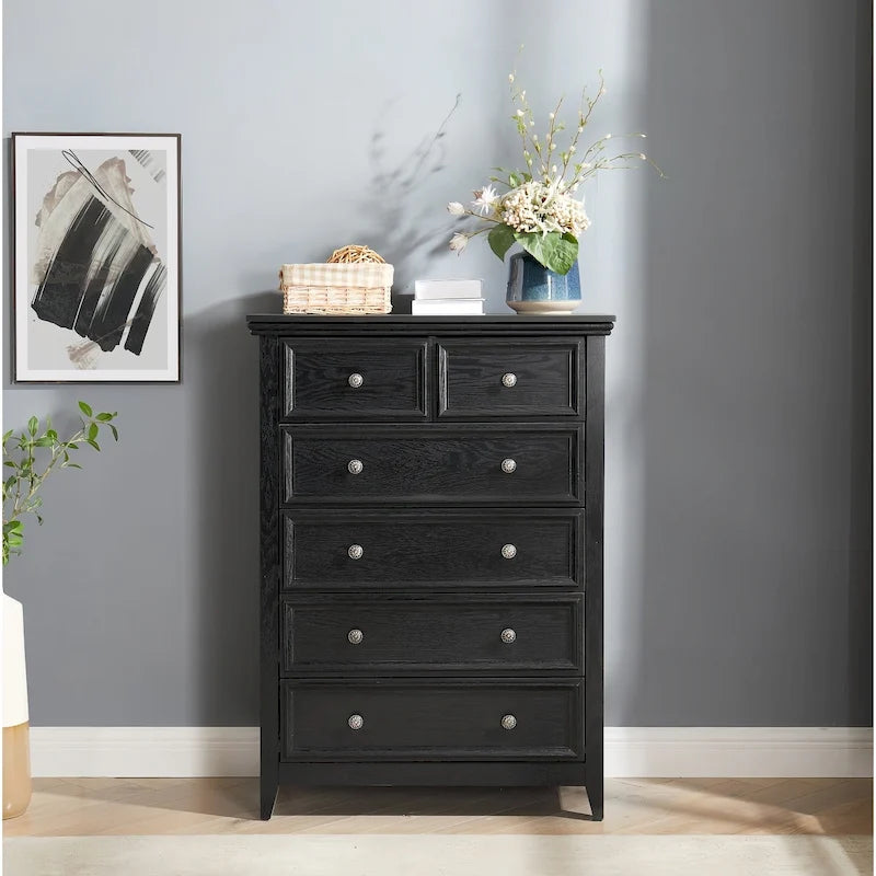 Commode moderne à 6 tiroirs, Organisateur de placard à 6 tiroirs - 31,50 * 15,75 * 44,29