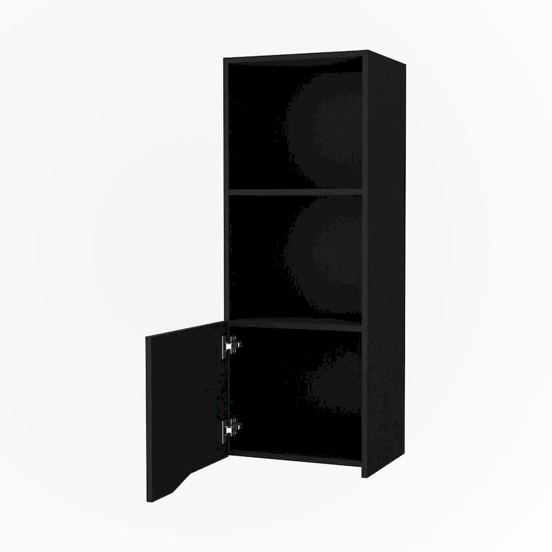 Meuble haut noir avec une porte