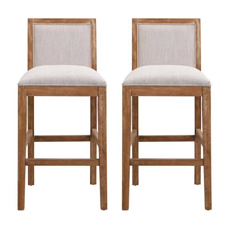 Tabourets de bar modernes rembourrés de 77,5 cm avec assise et dossier rembourrés