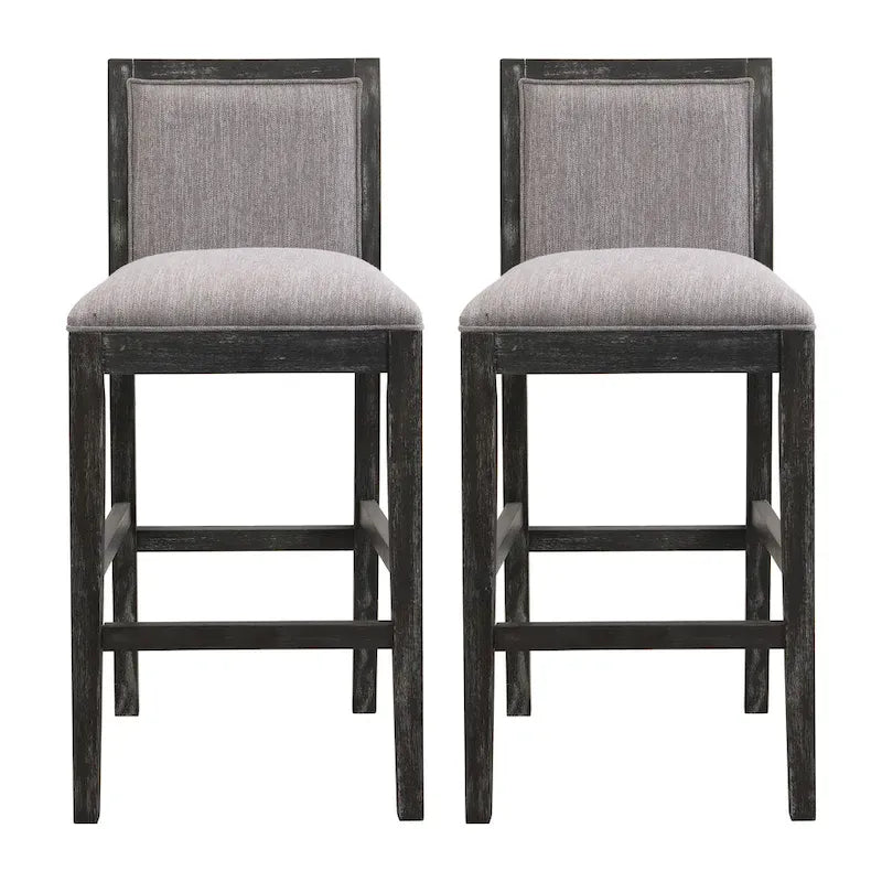 Tabourets de bar modernes rembourrés de 77,5 cm avec assise et dossier rembourrés