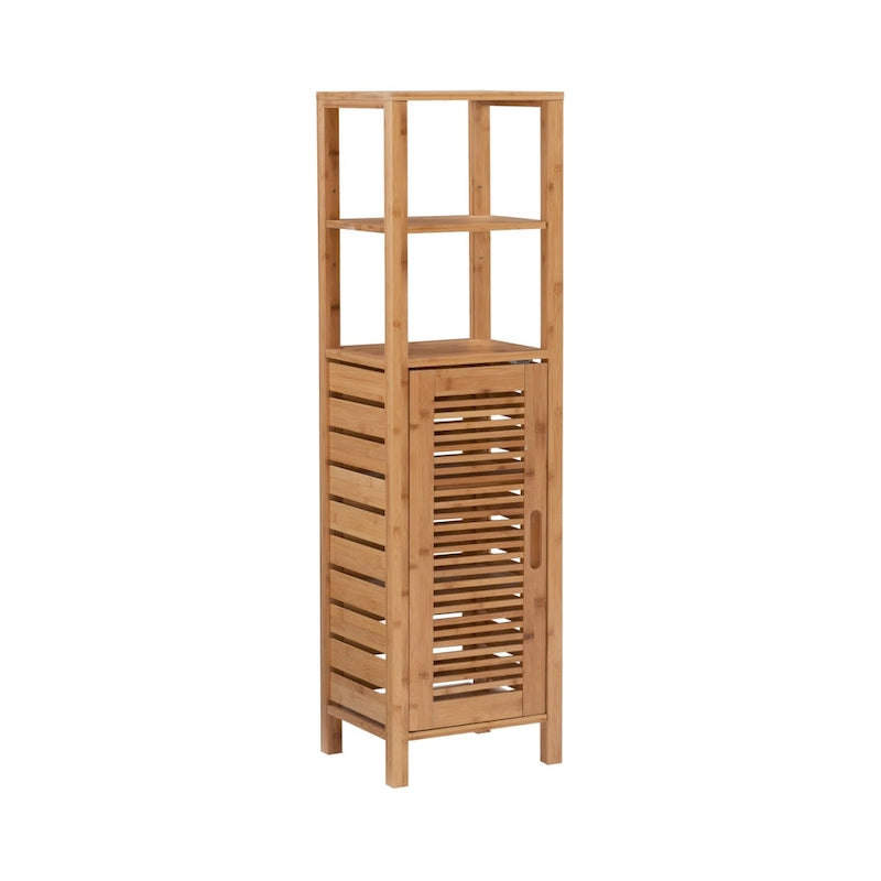 Meuble de rangement en bambou à porte unique - 46,5