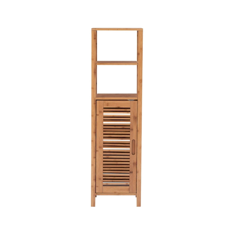 Meuble de rangement en bambou à porte unique - 46,5