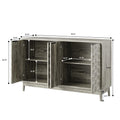 Buffet moderne, buffet avec rangement, armoire de rangement avec 4 portes à motifs losanges en relief