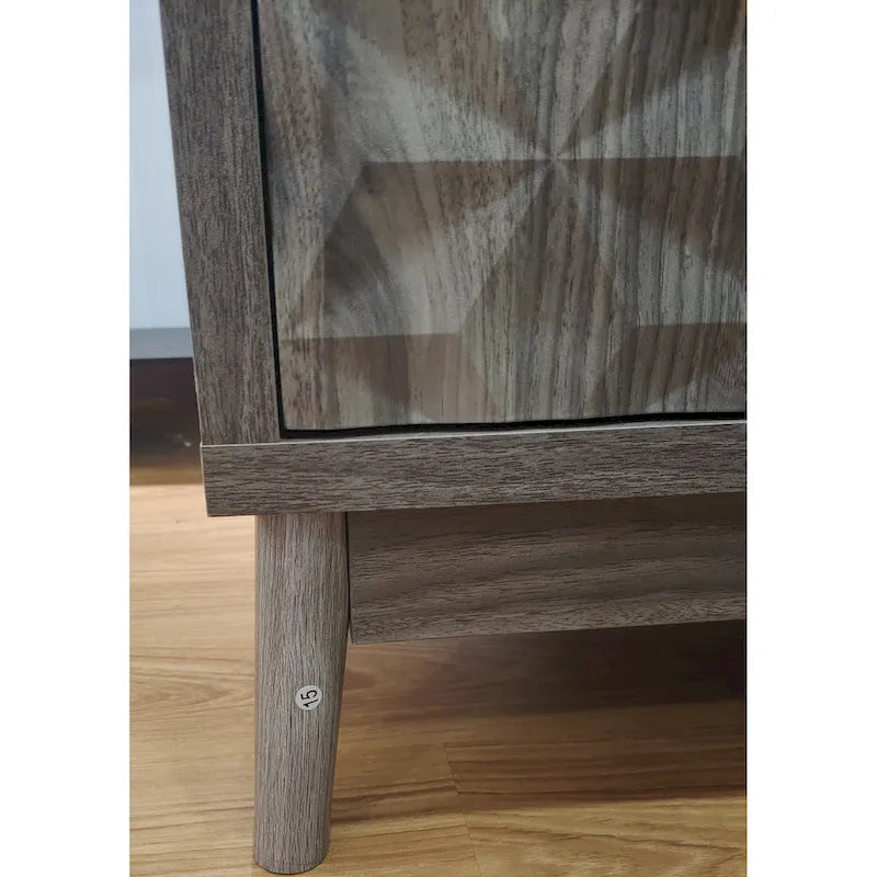 Buffet moderne, buffet avec rangement, armoire de rangement avec 4 portes à motifs losanges en relief