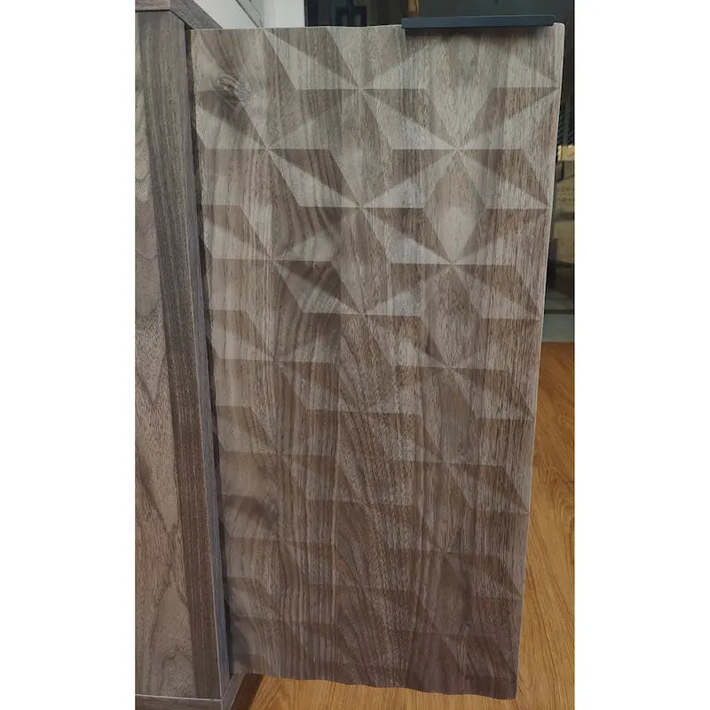 Buffet moderne, buffet avec rangement, armoire de rangement avec 4 portes à motifs losanges en relief