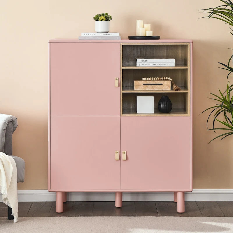 Armoire de rangement avec porte, armoire de rangement multifonctionnelle, buffet moderne, armoire de rangement en bois