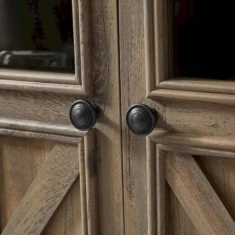 Bahut de ferme avec 3 portes et rangement, buffet de cuisine, meuble de bar à café avec étagère réglable