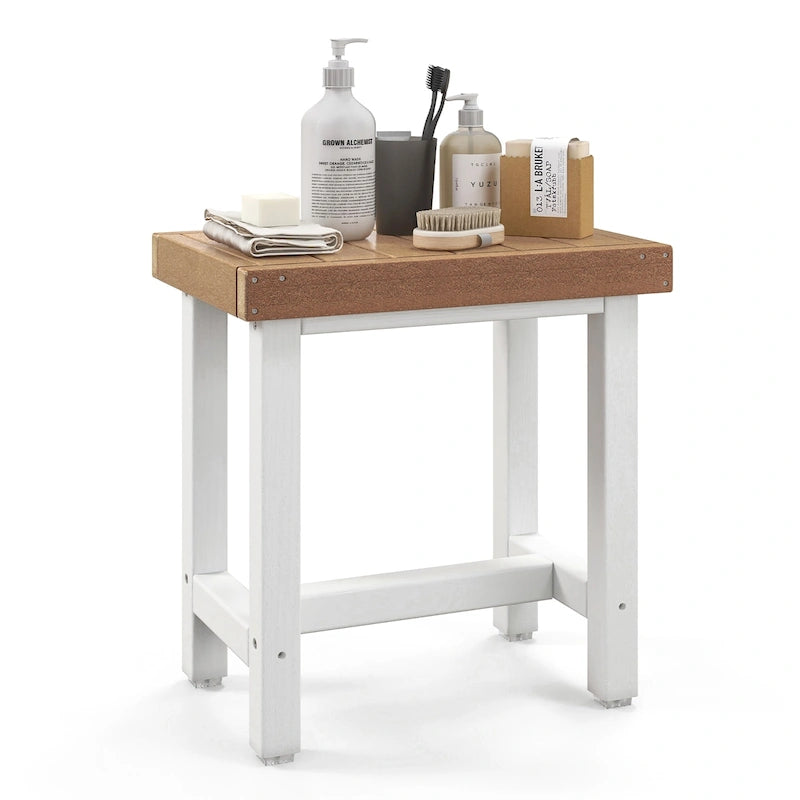 Costway 18 x 12 Banc de douche robuste en PEHD étanche pour spa et bain - Voir les détails