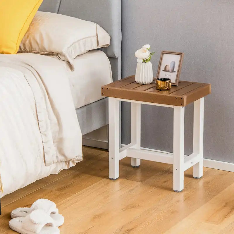Costway 18 x 12 Banc de douche robuste en PEHD étanche pour spa et bain - Voir les détails