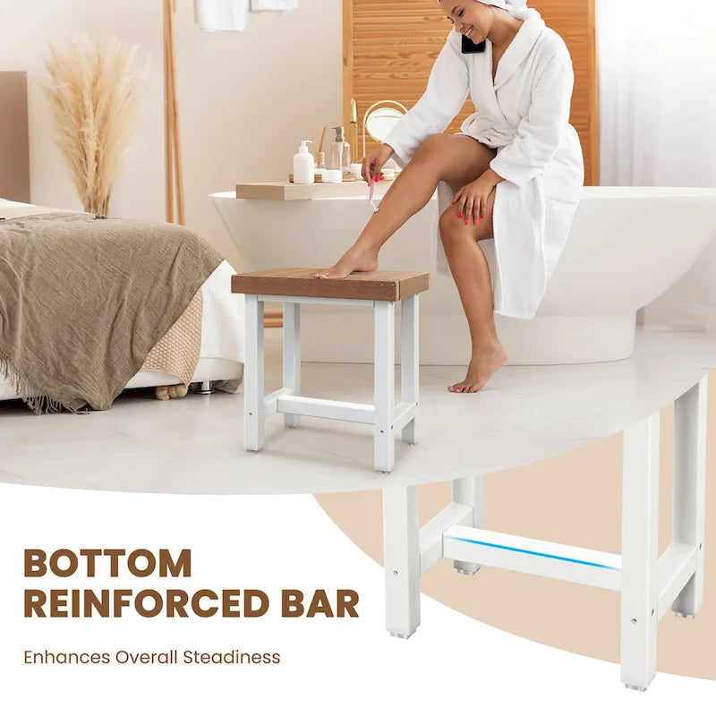 Costway 18 x 12 Banc de douche robuste en PEHD étanche pour spa et bain - Voir les détails