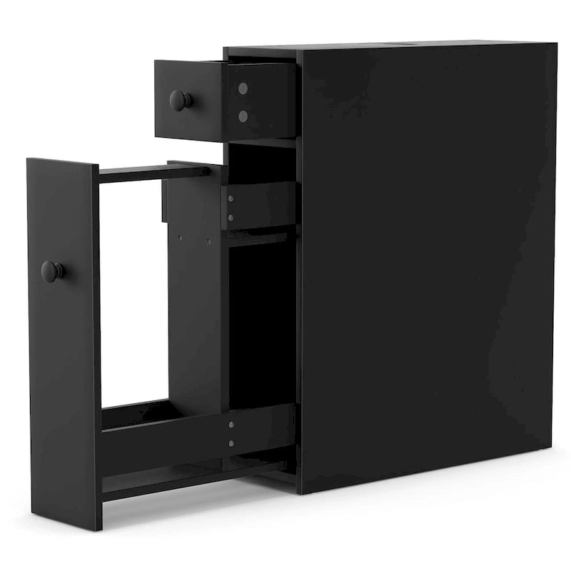 Costway Armoire de Rangement Étroite pour Salle de Bain WC avec