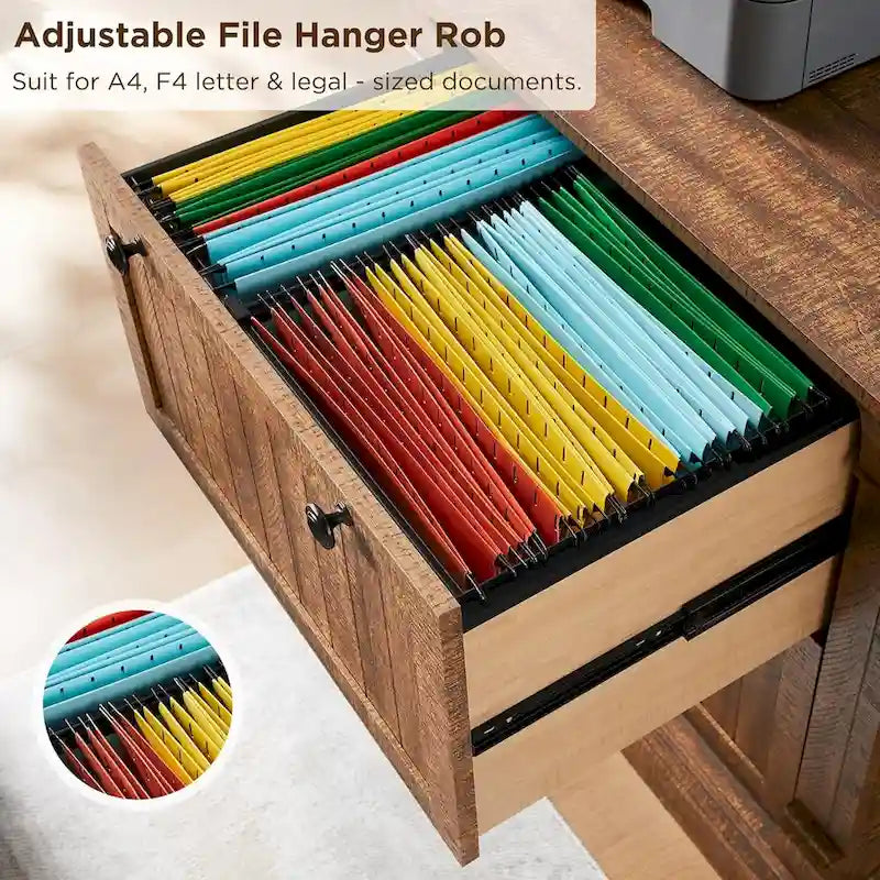 Meuble de classement rustique, Meuble de rangement latéral en bois, Armoire de rangement
