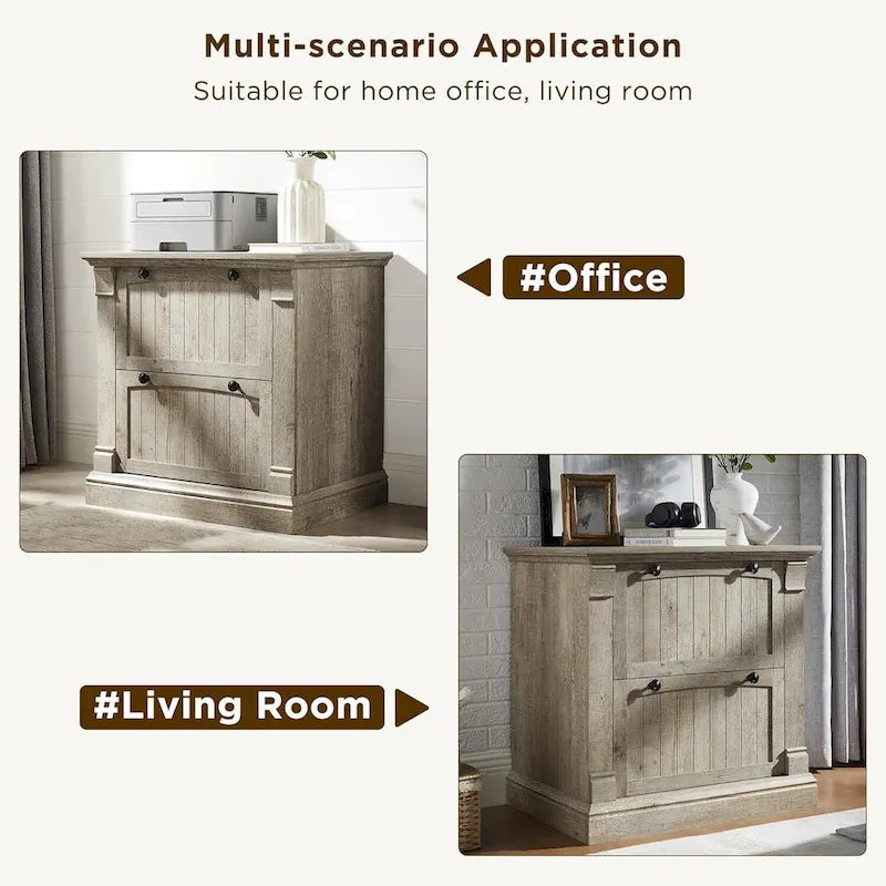 Meuble de classement rustique, Meuble de rangement latéral en bois, Armoire de rangement