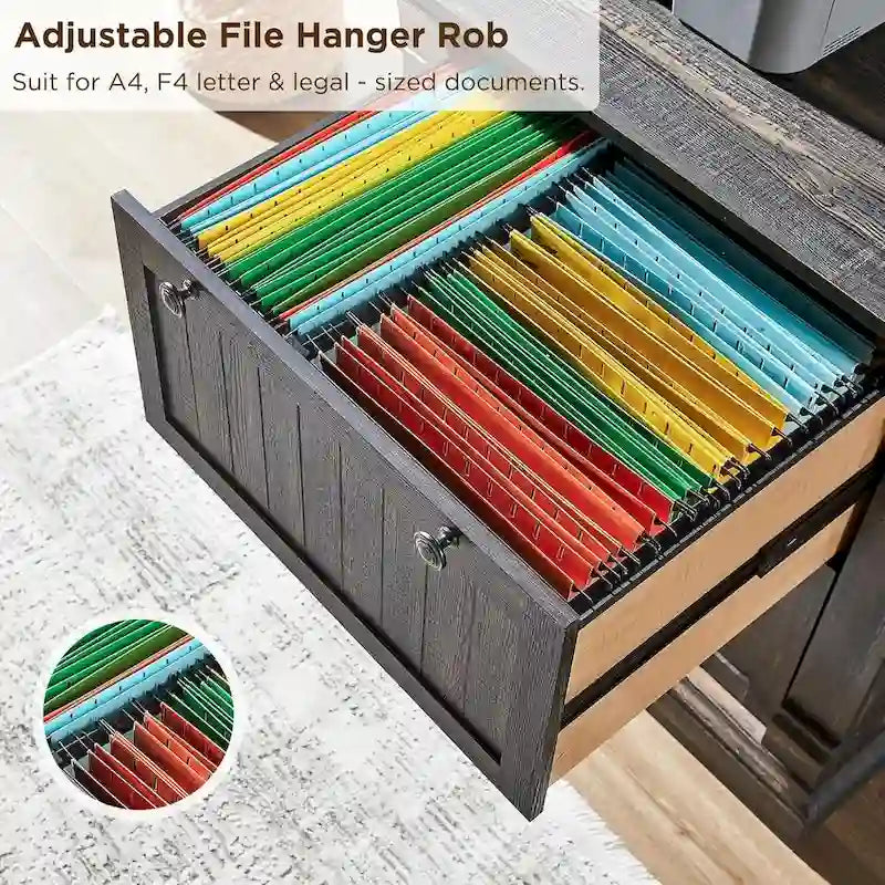 Meuble de classement rustique, Meuble de rangement latéral en bois, Armoire de rangement