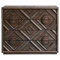 43 Walnut Brown Contemporary Rectangle Drawer Chest