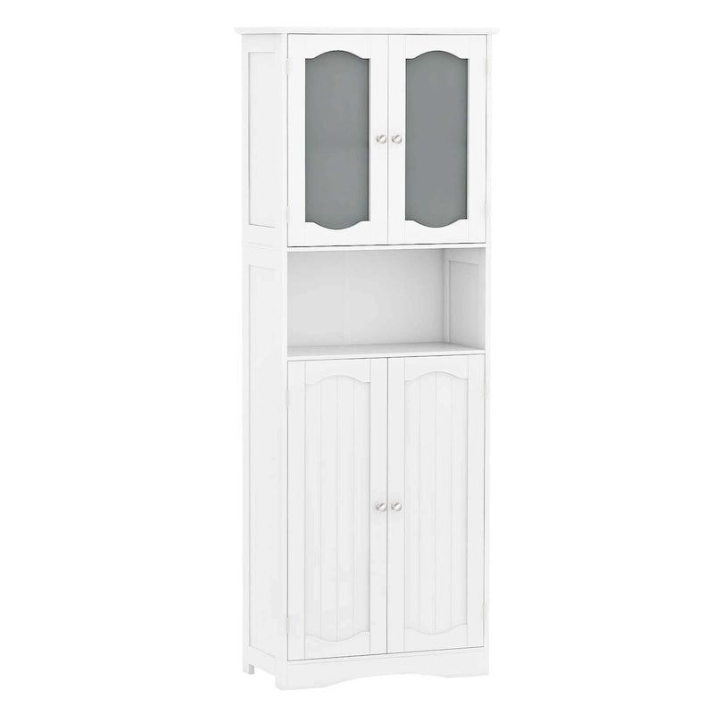 Meuble de salle de bain Costway 64,5" de haut avec portes en verre trempé - Voir détails