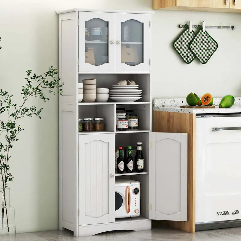 Costway 58,5 po. Meuble de rangement de salle de bain haut sur pied – Voir détails
