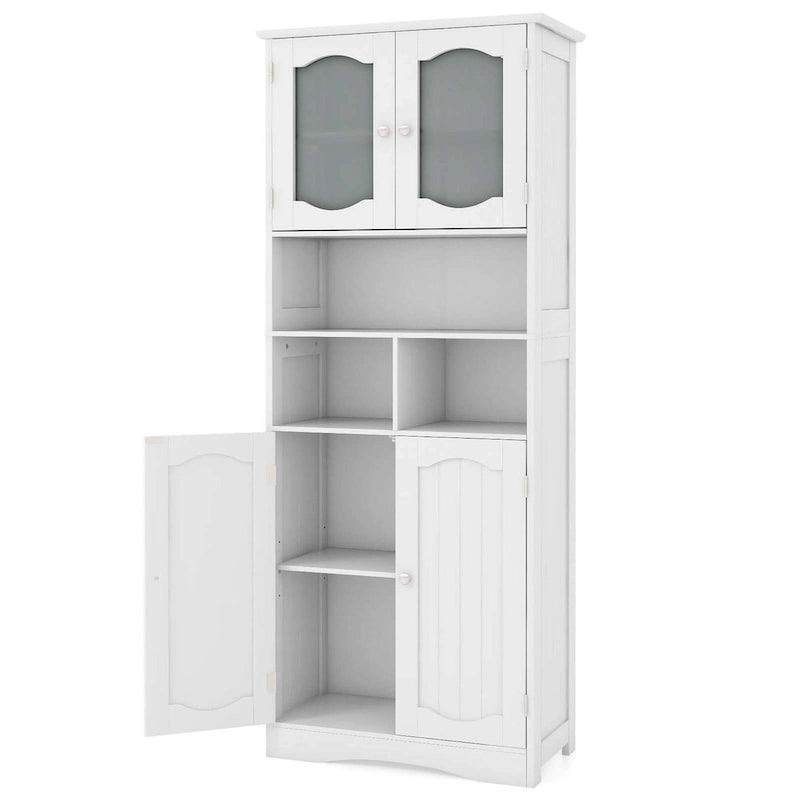 Costway 58,5 po. Meuble de rangement de salle de bain haut sur pied – Voir détails