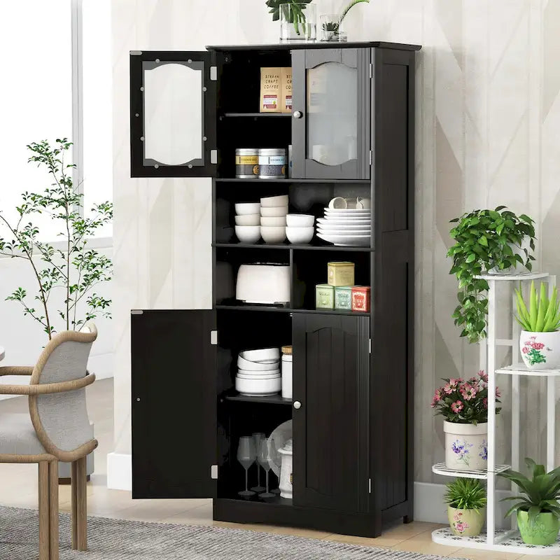 Costway 58,5 po. Meuble de rangement de salle de bain haut sur pied – Voir détails